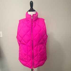 J. Crew Fuchsia Quilted Vest